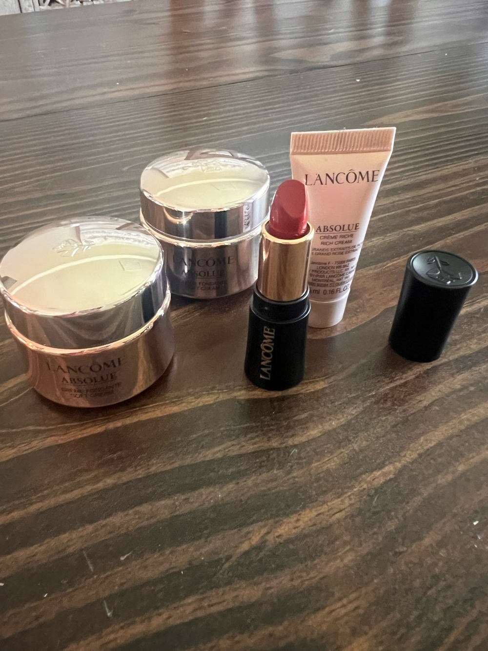 LANCÔME ABSOLUE 4 items: SOFT CREAM, RICH CREAM &  #196 LIPSTICK